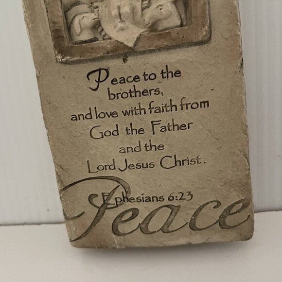 Ganz Peace Wall Art Nativity Plaque Ephesians 6:23 Scripture Jesus Mary Joseph - Picture 4 of 12